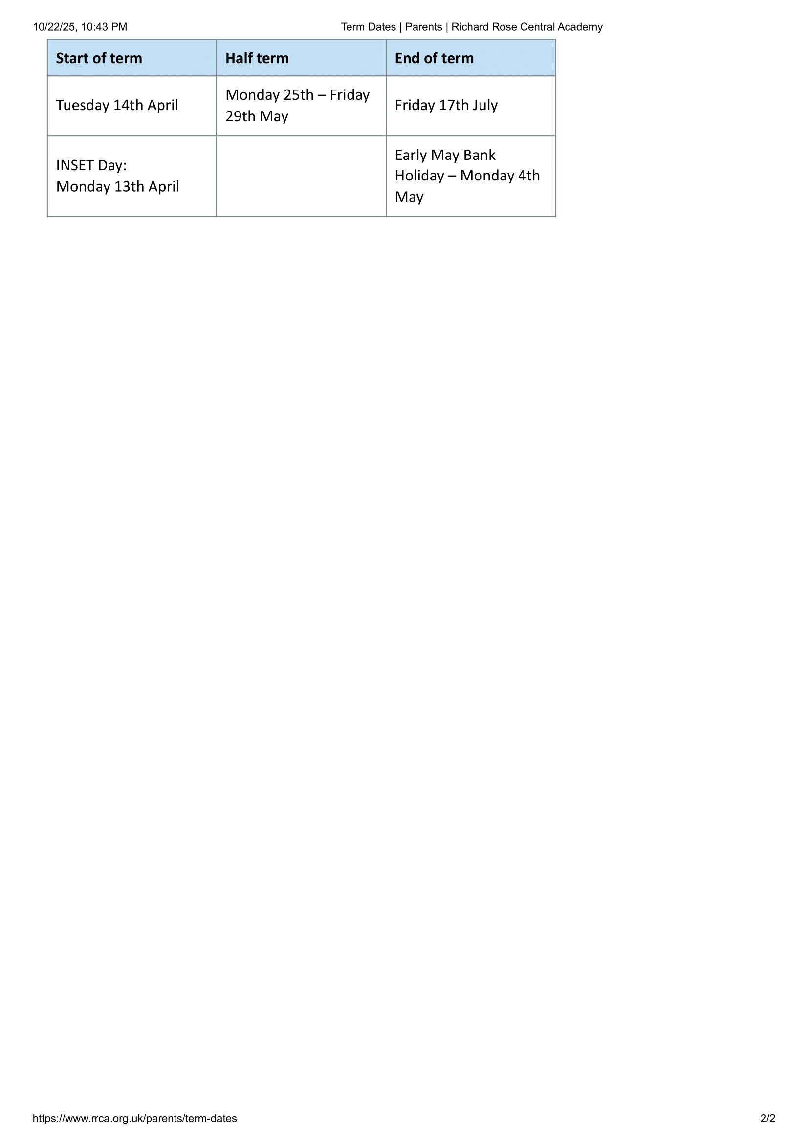 Richard Rose Central Academy 