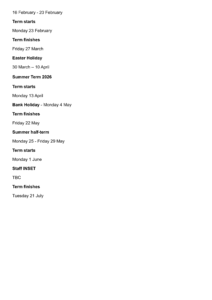 Barclay Academy Term Dates (2025–2026) 1