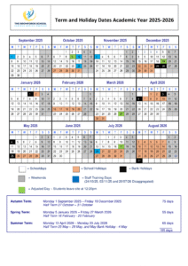 The Bromfords School Term Dates 25-26