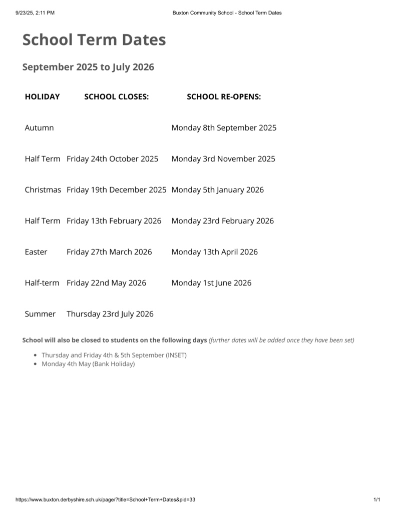 Buxton Community School