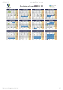 Cedars Upper School - Term Dates