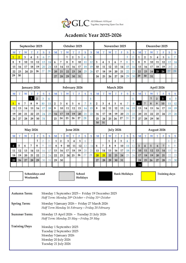Gateway Learning Community term dates
