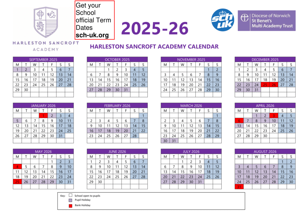 Harleston Sancroft Academy, term dates