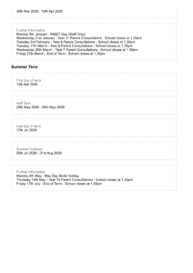 Leventhorpe School term dates 1