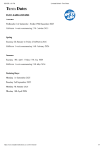 Linslade School - Term Dates