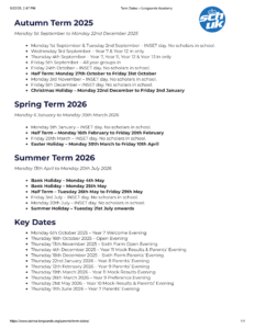 longsands academy term dates