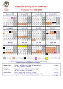 Northlands Primary School and Nursery term dates
