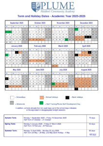 Term Dates _ Plume Academy