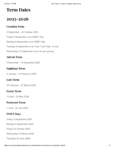 St Mary’s Catholic High School