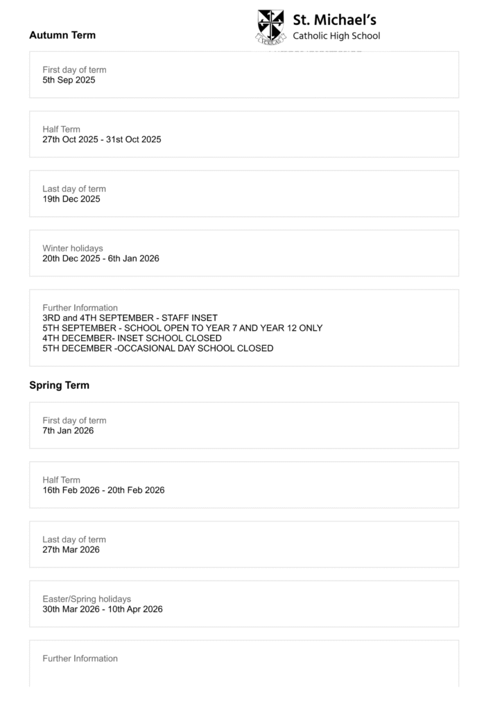 St. Michael’s Catholic High School