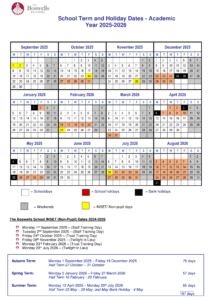 The Boswells School calendar term dates 25-26