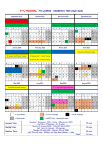 The Deanes School - Term Dates 25-26
