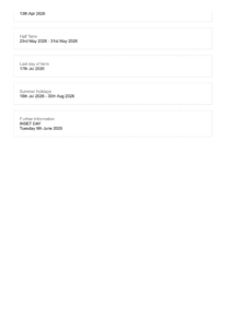 Term Dates - Watford Grammar School for Boys