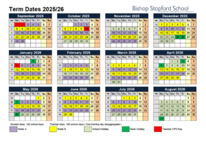 Bishop Stopford School term dates