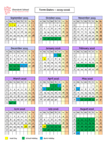Chenderit School term dates 25-26