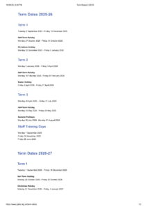 Gosforth Academy - term dates
