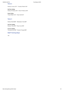 Gosforth Academy - term dates