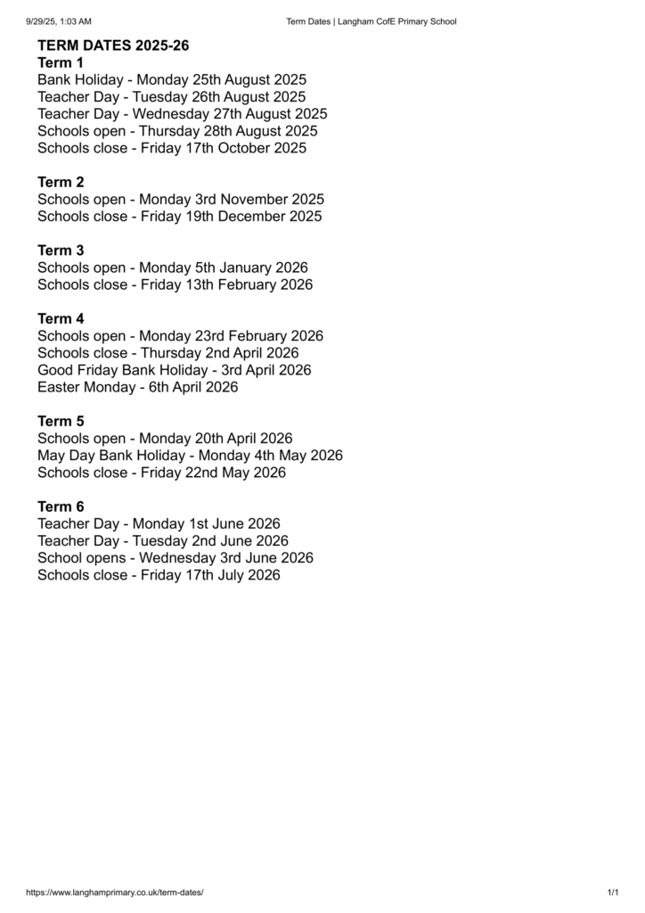 Langham CofE Primary School