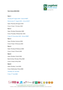 Leighfield Academy term dates
