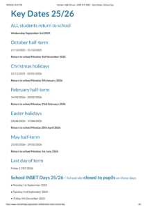 Norham High School Term Dates 25-26 Revised