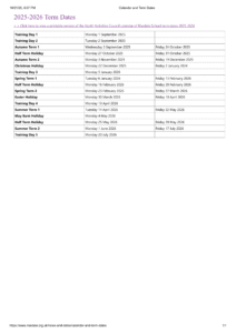 Risedale School term dates