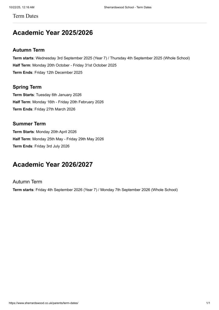 Sherrardswood School -