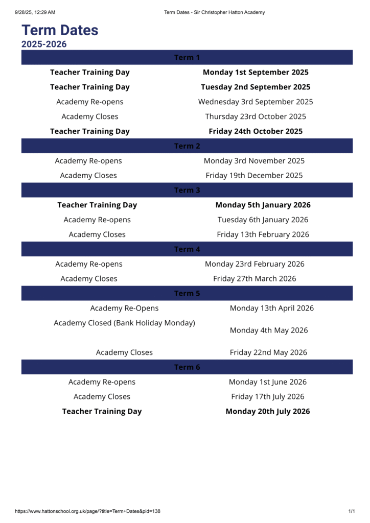 Sir Christopher Hatton Academy