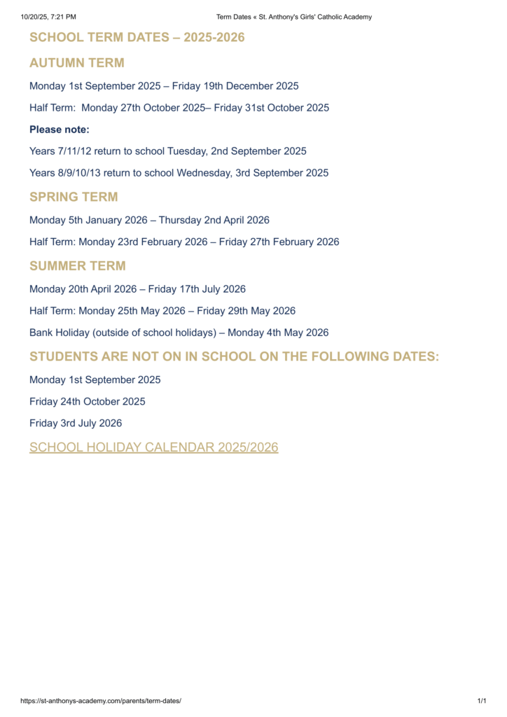 St. Anthony's Girls' Catholic Academy