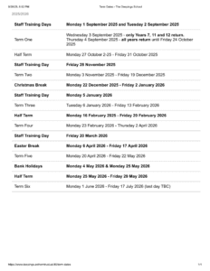 The Deepings School Term Dates 25-26 Revised [pdf]