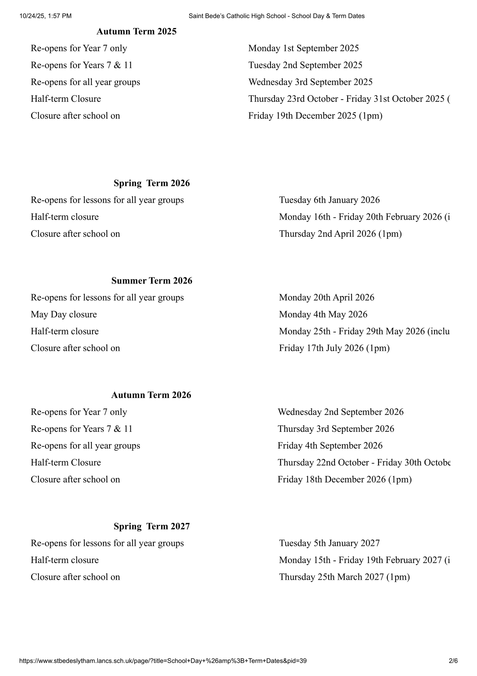 Saint Bede’s Catholic High School 