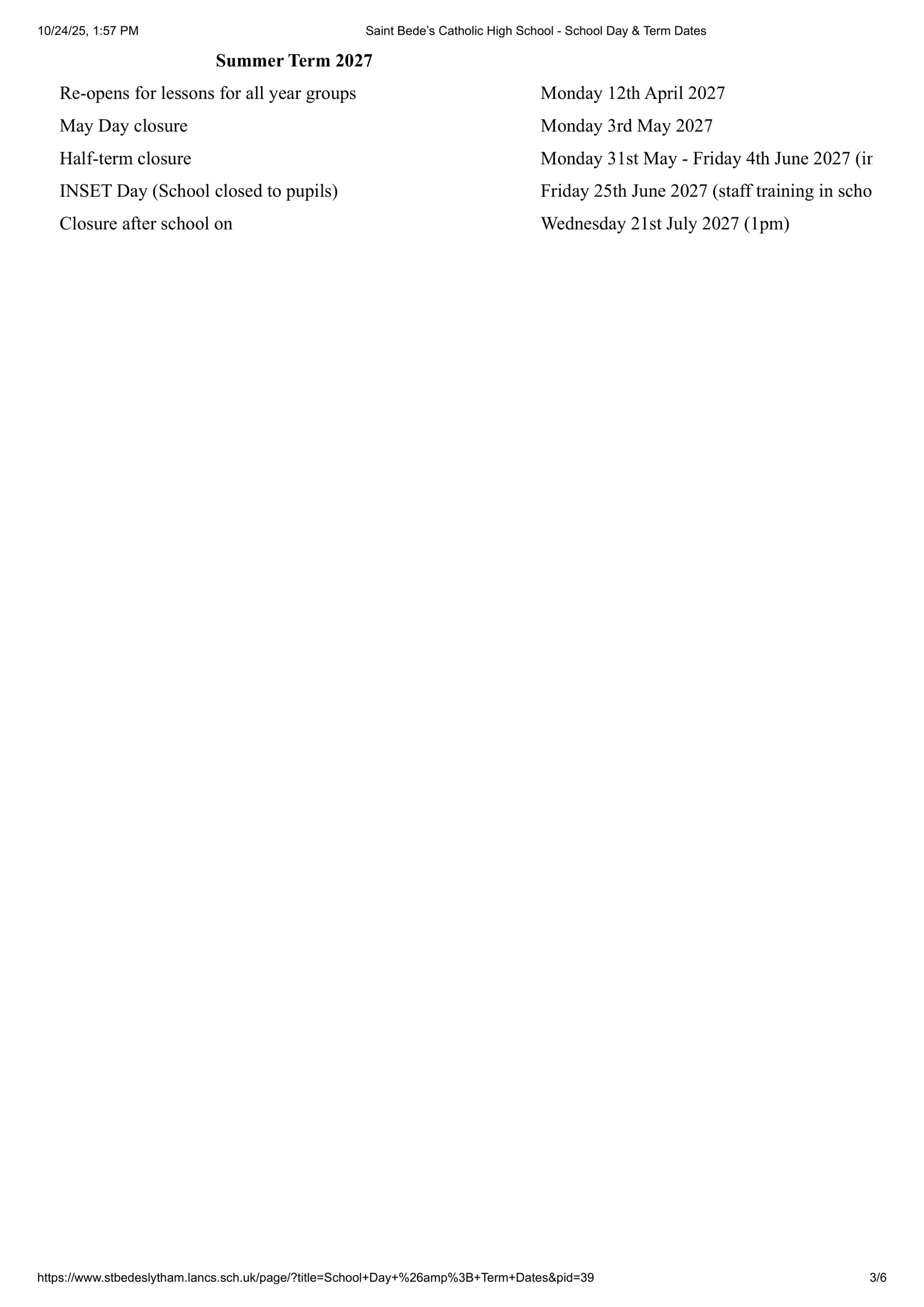 Saint Bede’s Catholic High School 