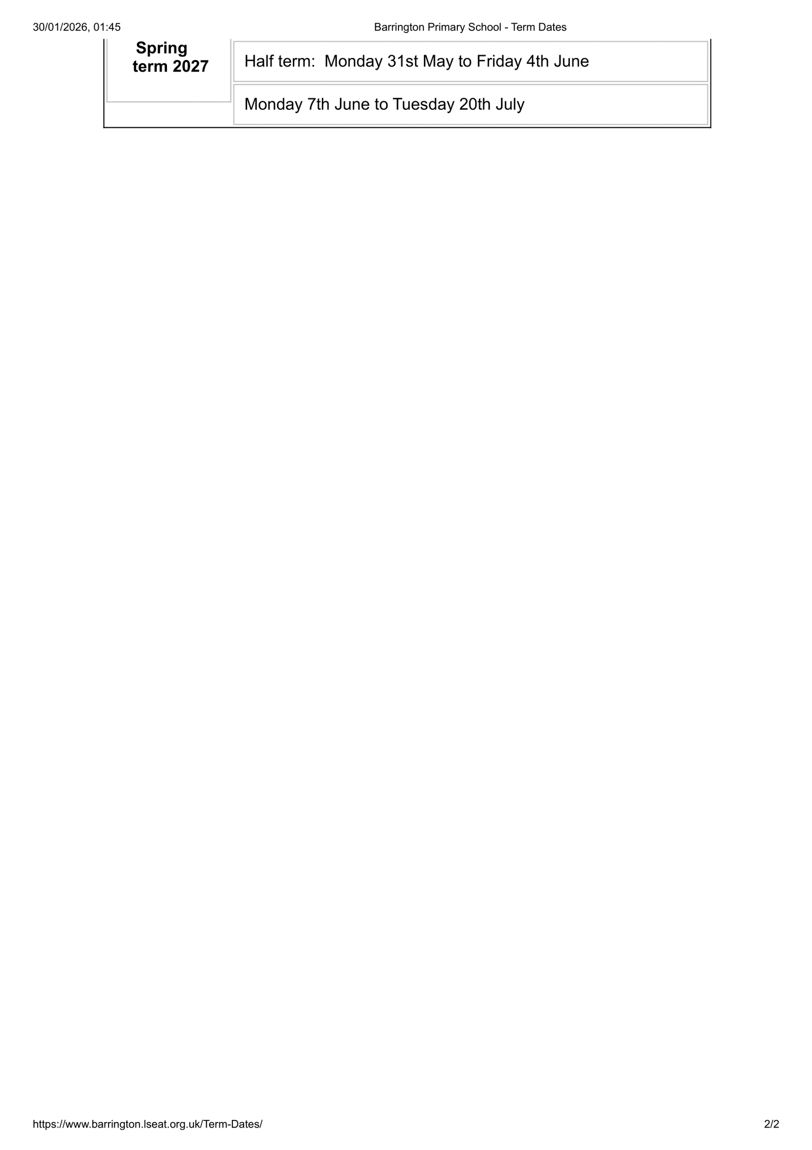 Barrington Primary School 25-26 Term Dates Revised PDF Term Dates