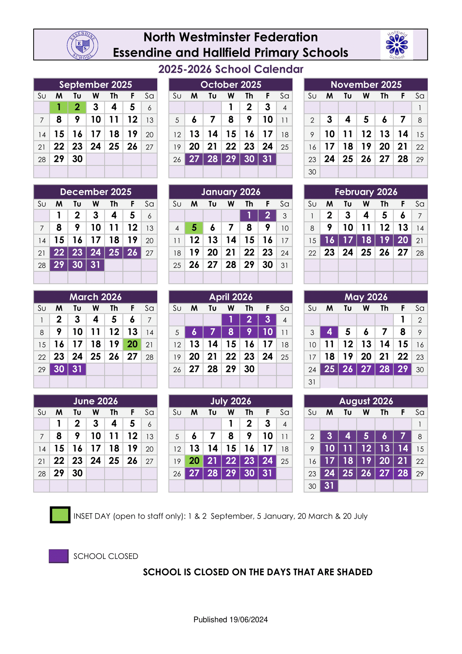   Hallfield primary school Term Dates 25-26 Revised [PDF]