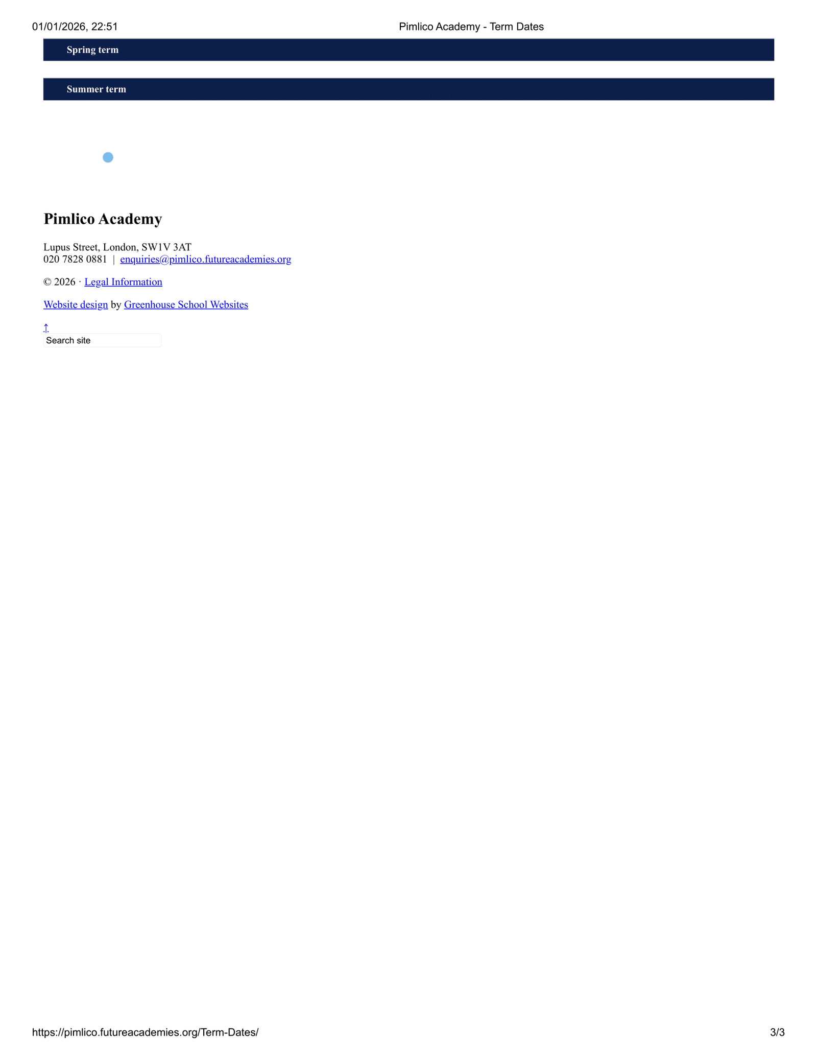 Pimlico Academy Term Dates 25-26 Revised [PDF]