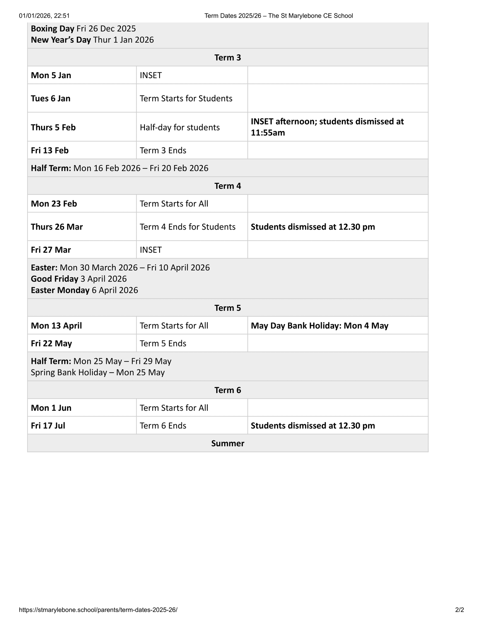 The St Marylebone CE School 25-26 Revised [PDF]