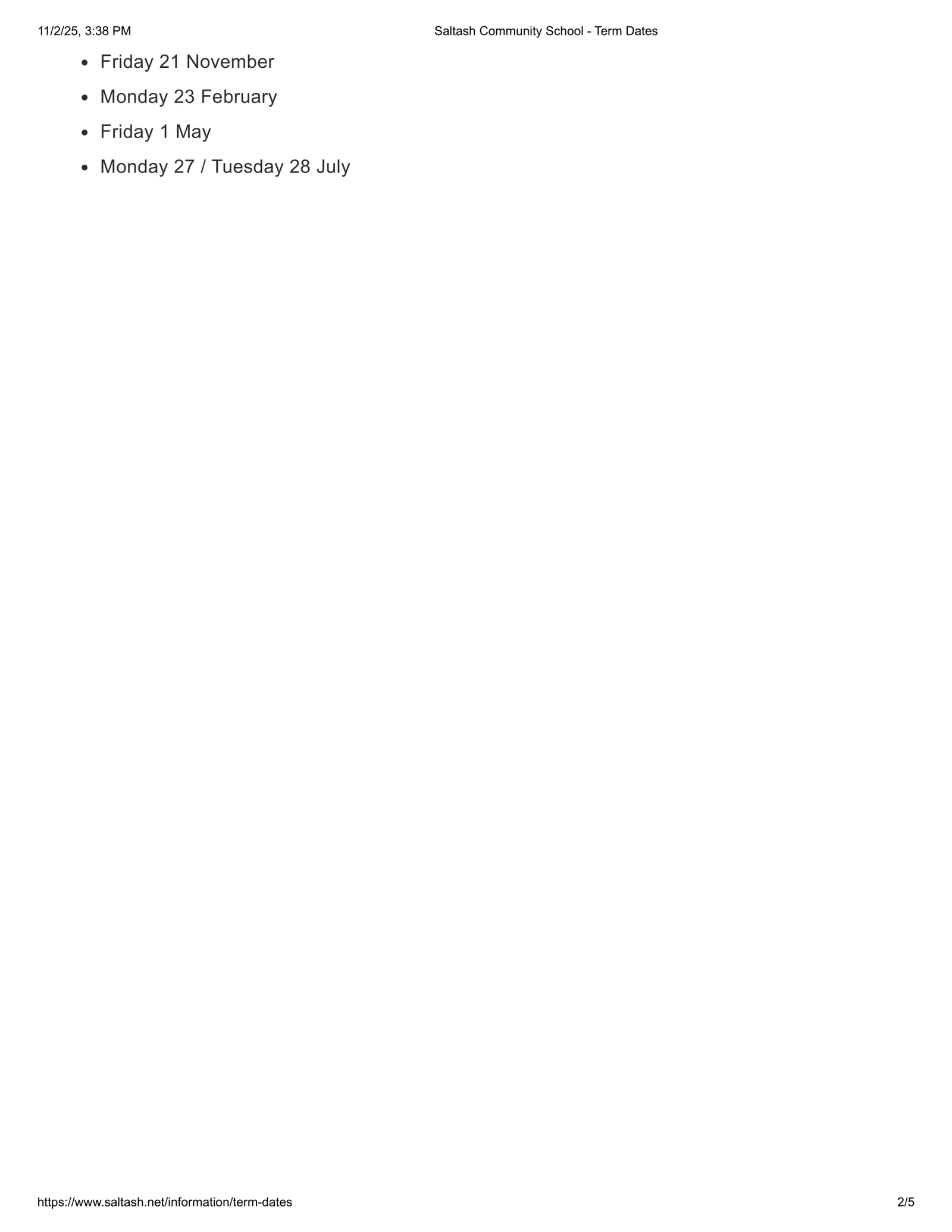 Saltash Community School Cornwall Term Dates Term Dates